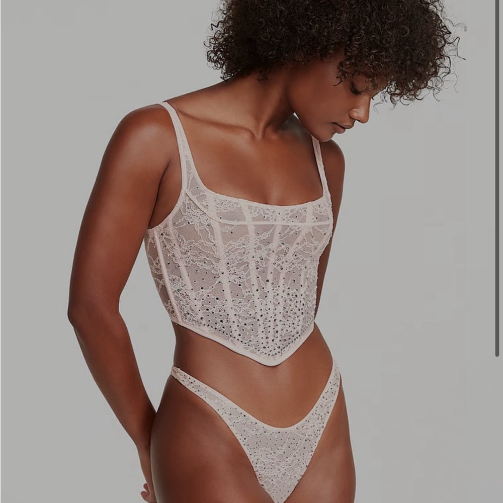 VS Mesh Sparkle Corset Top - Picture 6 of 6